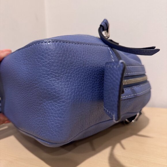 Coach Mini Charlie Rucksack Leather Backpack Blue Silver Hardware - Picture 8 of 13